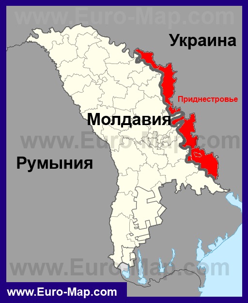 карта молдавии  приднестровье украина